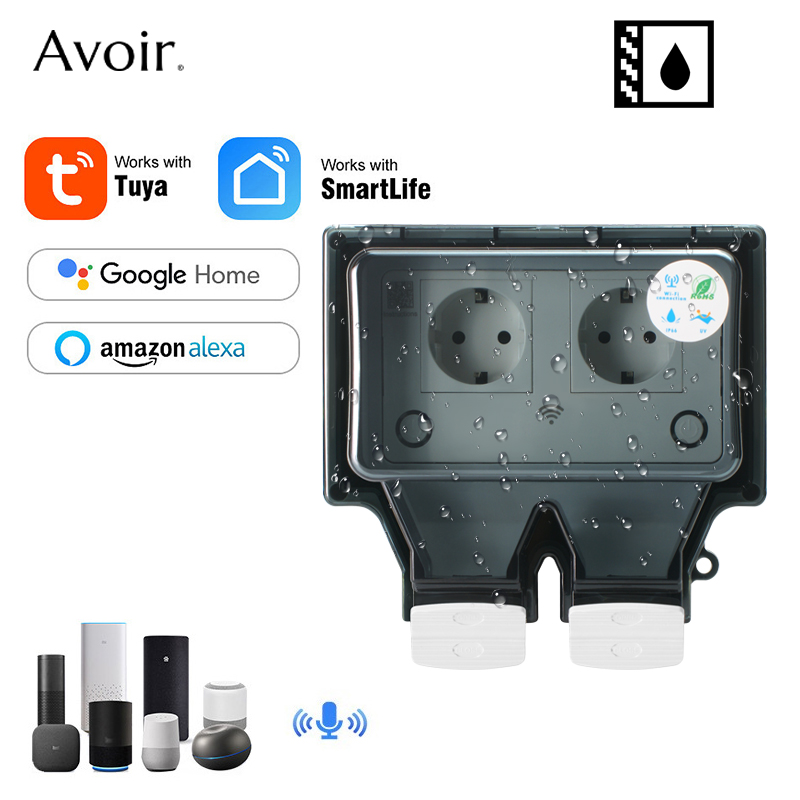 Outdoor Power Hub - Avoir Tuya Wall Electrical Sockets Ip66