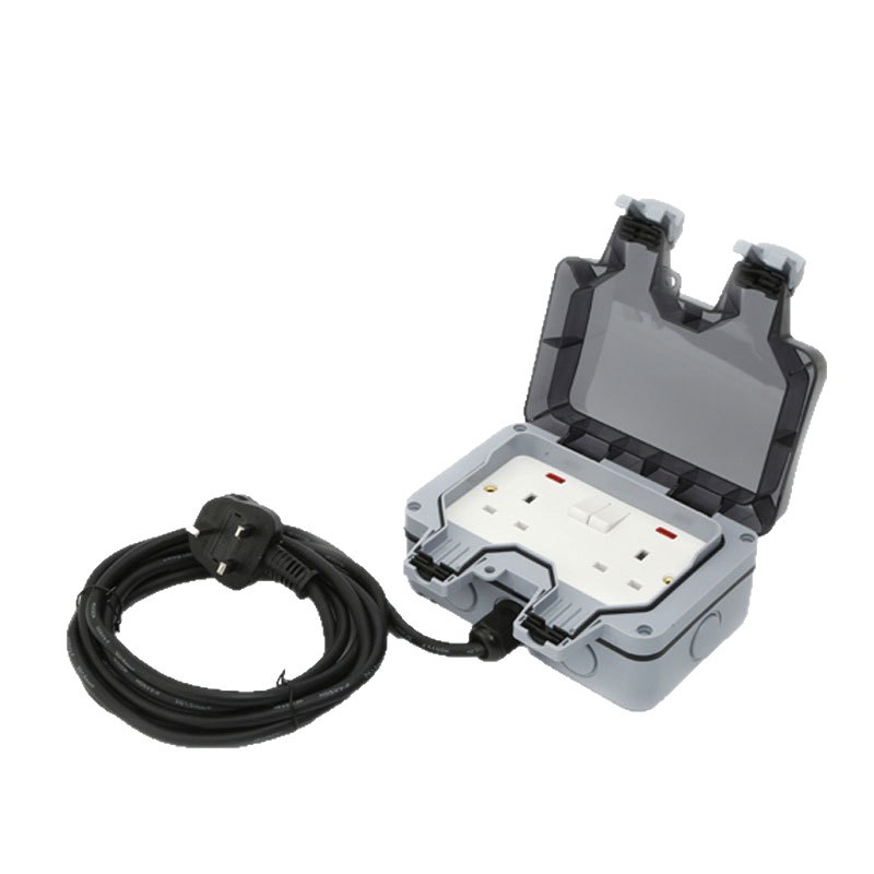 Outdoor Power Outlet Waterproof - Outdoor Waterproof Socket IP66, Double 13A