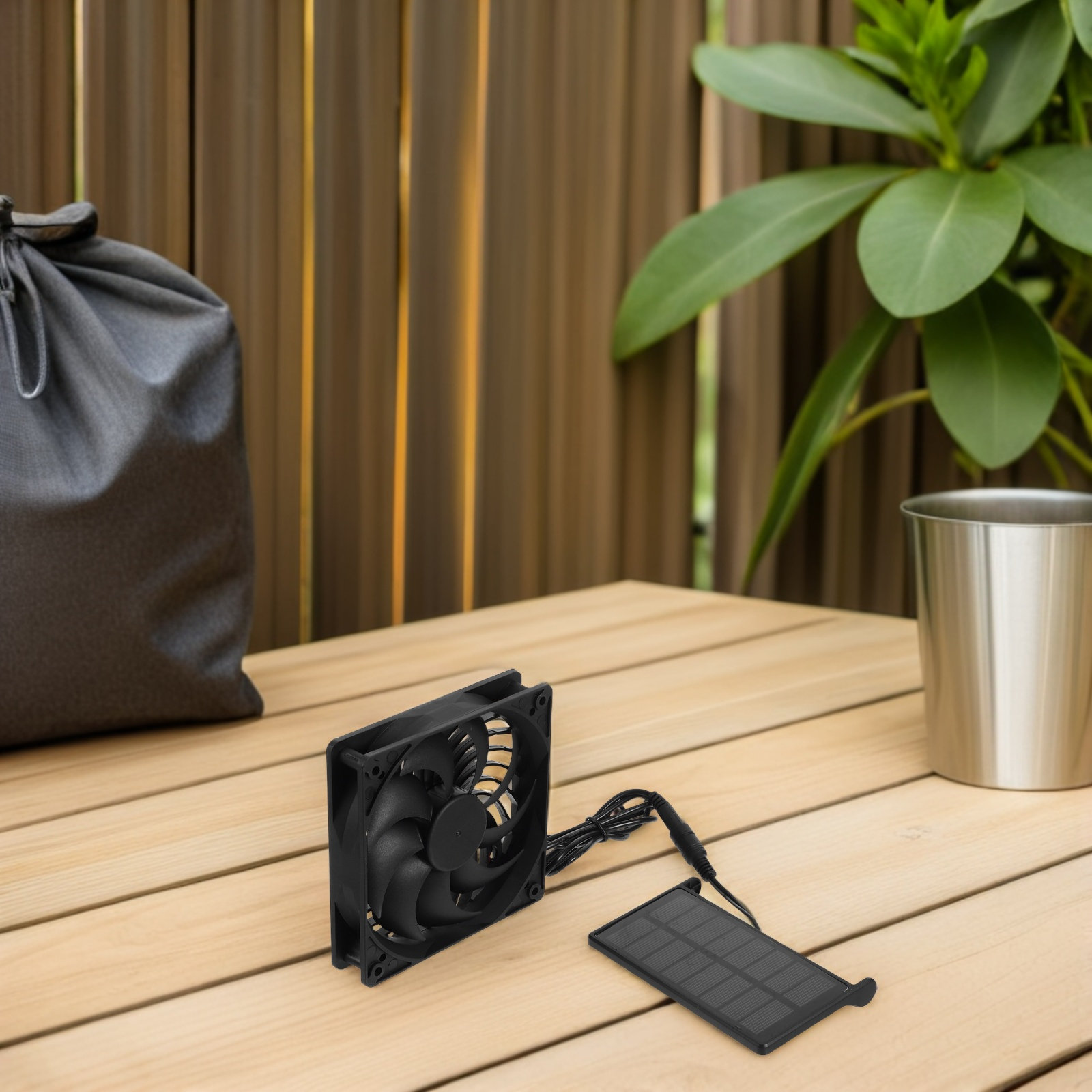 Outdoor Power Fan - Solar Fan 3W Solar Panel Powered