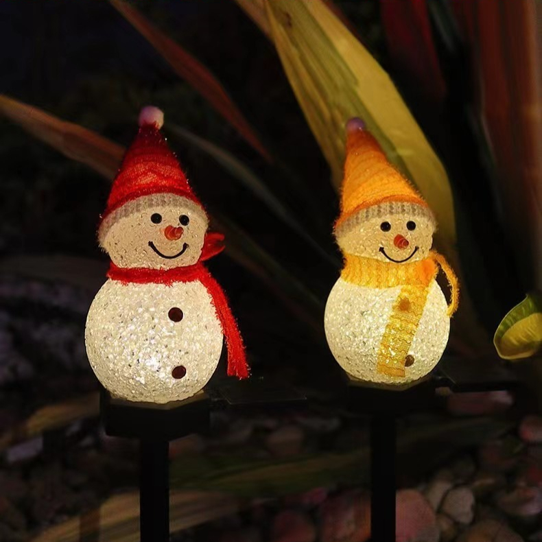 Outdoor Solar Power Xmas Lights - Snowman Solar Garden Light Outdoor Ground