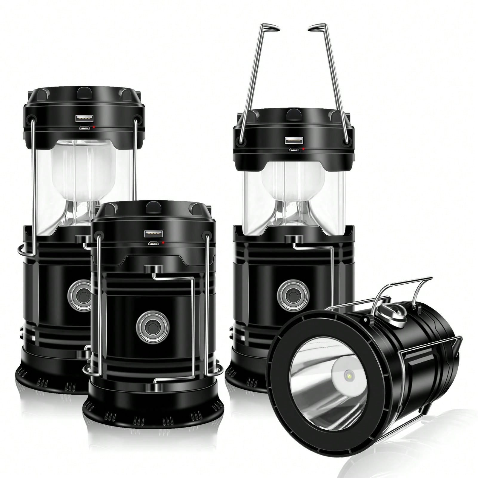 Outdoor Power Equipment Brands - 4PCS Solar Camping Lantern,Collapsible LED Solar