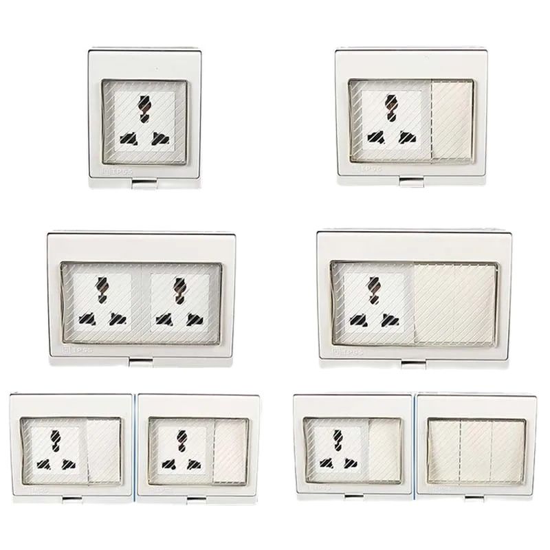 Outdoor Power Outlet Waterproof - 1PCS White AU UK EU US