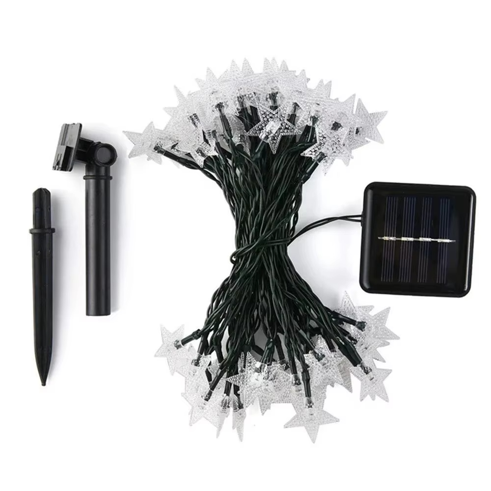 Solar Powered Star String Ligh - Outdoor Solar Power Xmas Lights 评论和价格