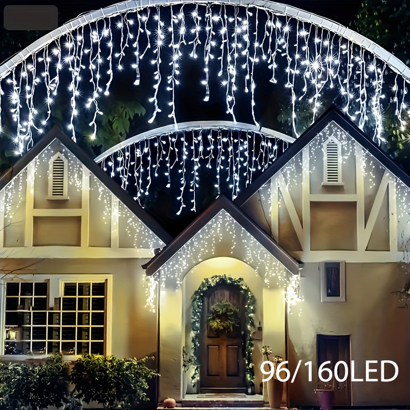 Solar Powered Outdoor Icicle S - Outdoor Solar Power Xmas Lights 评论和价格