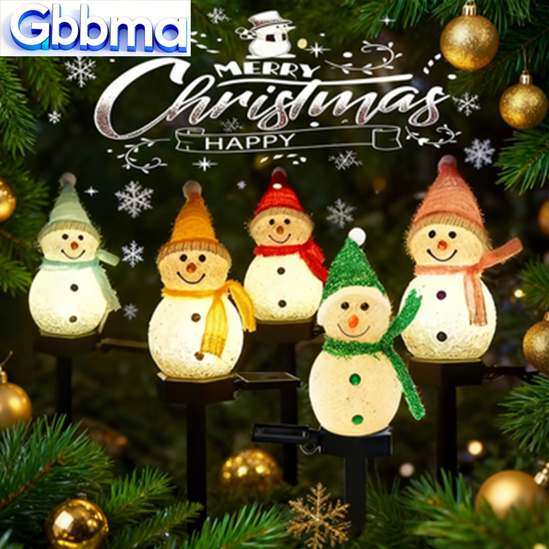 2 LED Snowman Solar Garden Lig - Outdoor Solar Power Xmas Lights 评论和价格