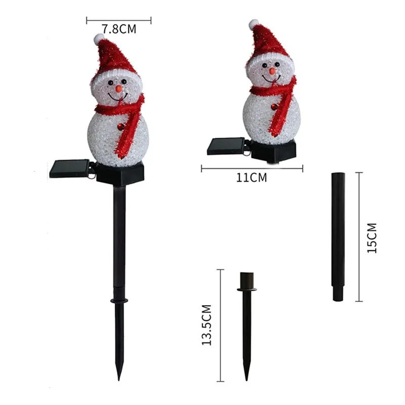 2 LED Snowman Solar Garden Lig - Outdoor Solar Power Xmas Lights 评论和价格