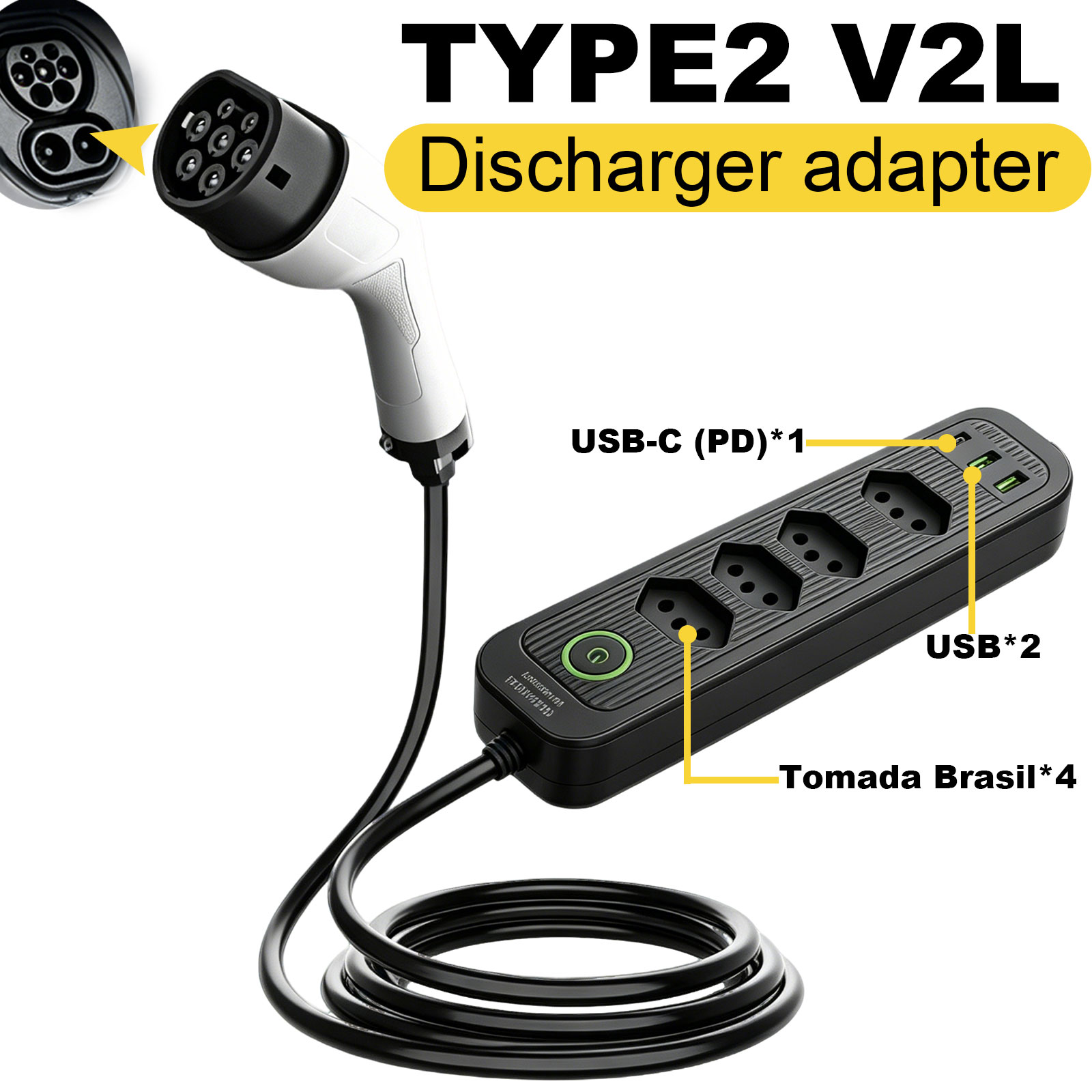 Type2 V2L Discharge Adapter 16 - Outdoor Power Hub 评论和价格
