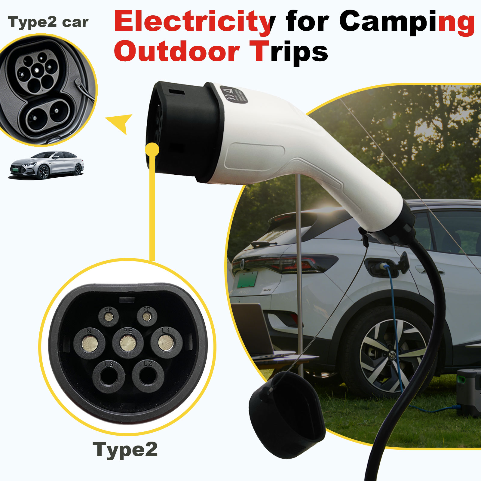 Type2 V2L Discharge Adapter 16 - Outdoor Power Hub 评论和价格