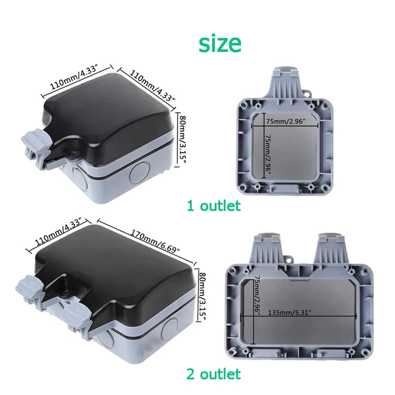 EU KR Outdoor Wall Waterproof  - Outdoor Power Hub 评论和价格