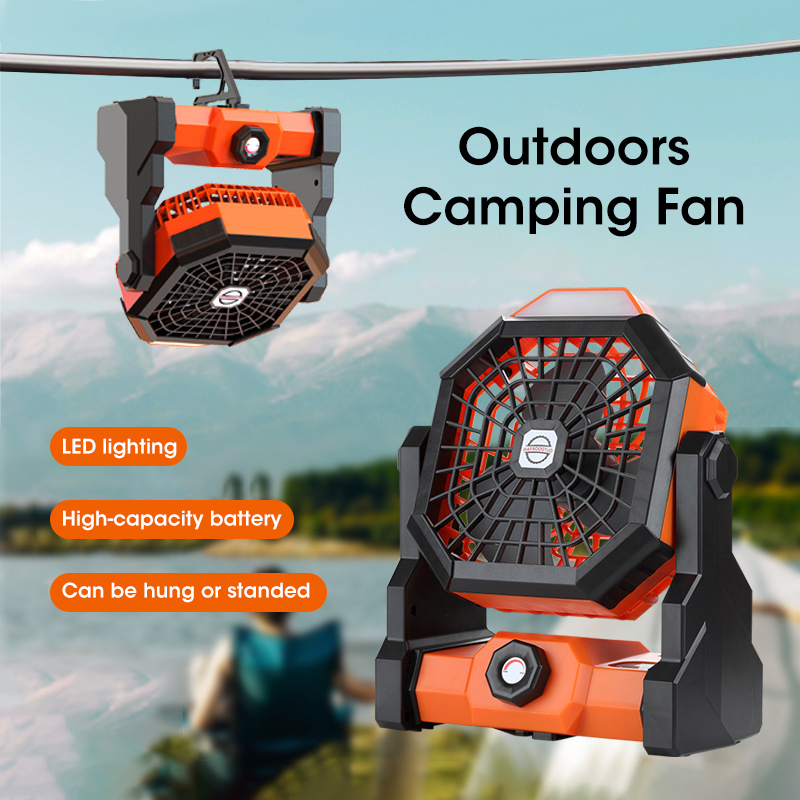 10000mAh Camping Fan with LED  - Outdoor Power Fan 评论和价格