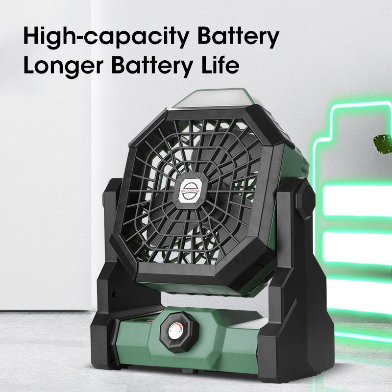 10000mAh Camping Fan with LED  - Outdoor Power Fan 评论和价格