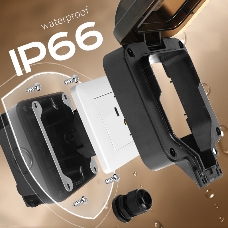 Avoir IP66 Wall Waterproof Soc - Outdoor Power Hub 评论和价格