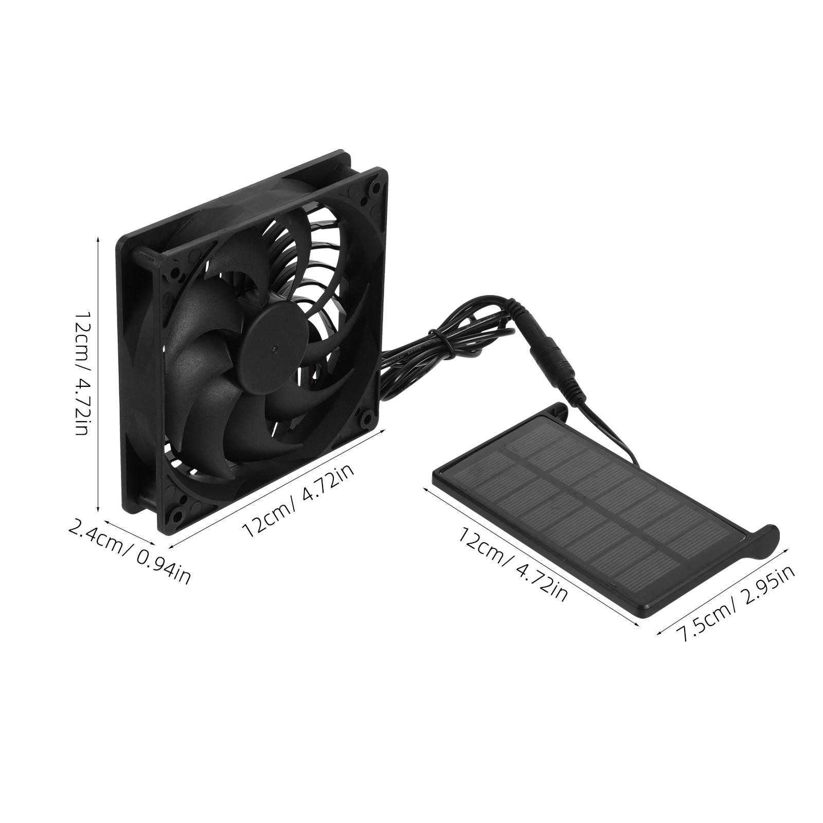 Solar Fan 3W Solar Panel Power - Outdoor Power Fan 评论和价格
