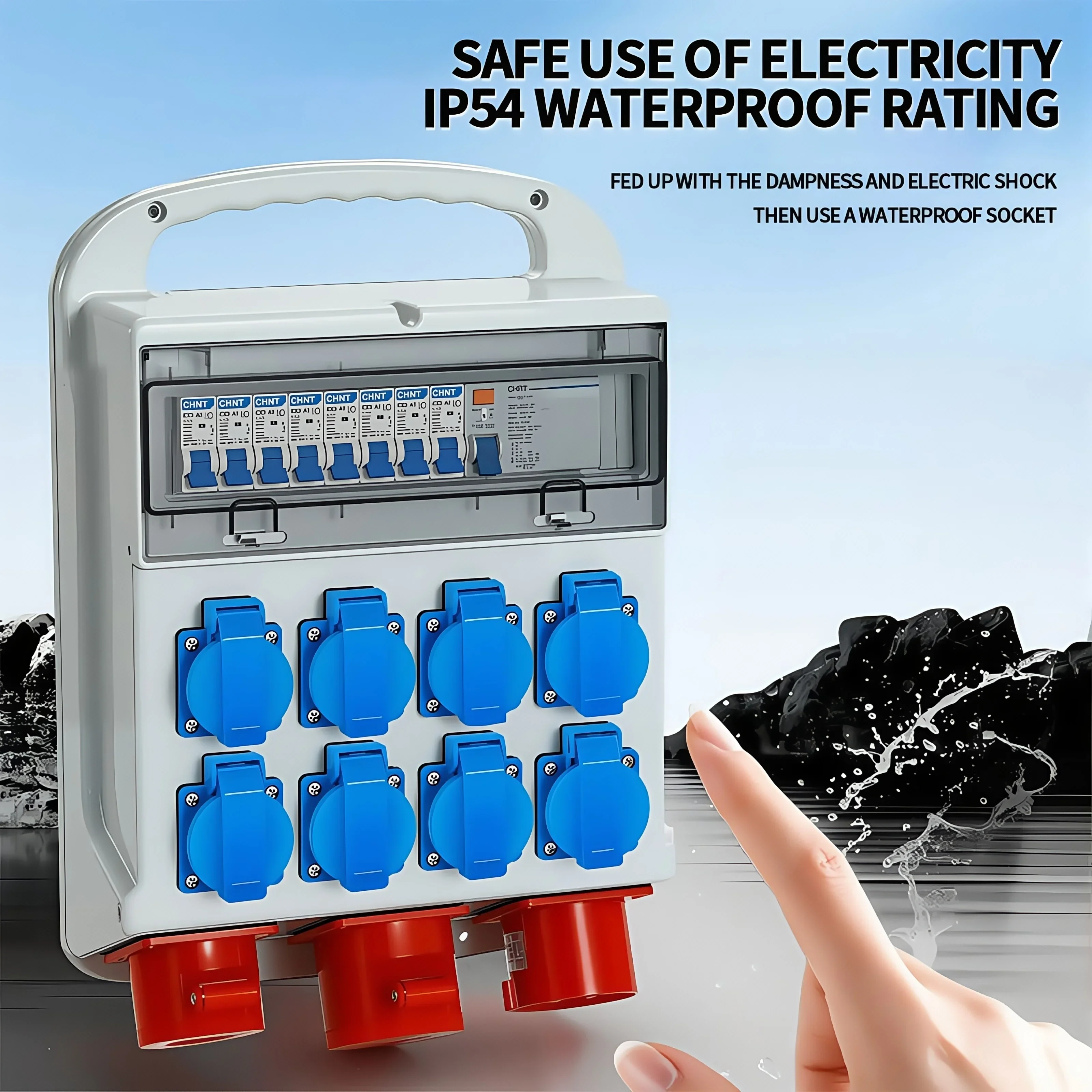 IP54 16A Waterproof Industrial - Outdoor Power Hub 评论和价格