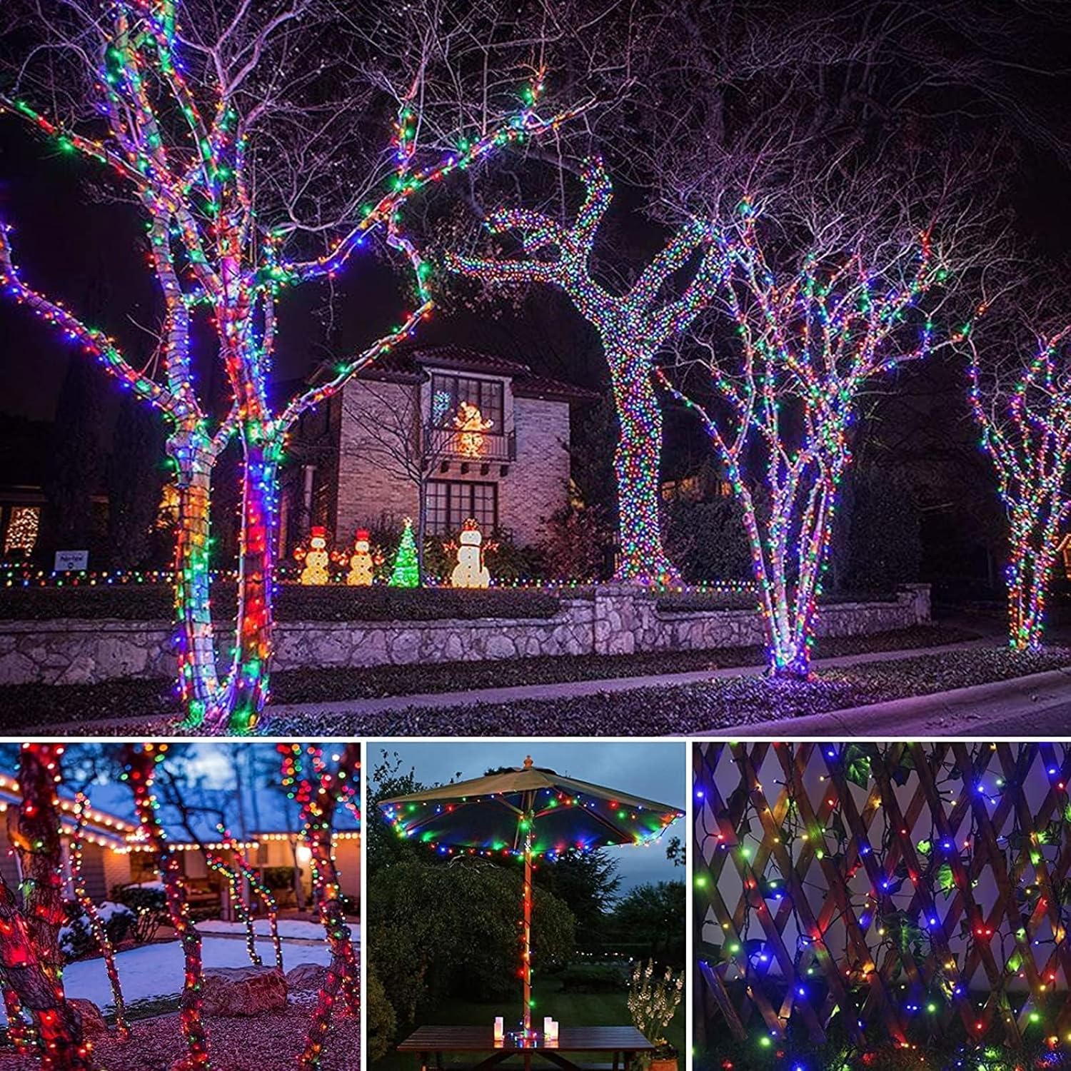 LED Solar String Lights 300LED - Outdoor Solar Power Xmas Lights 评论和价格