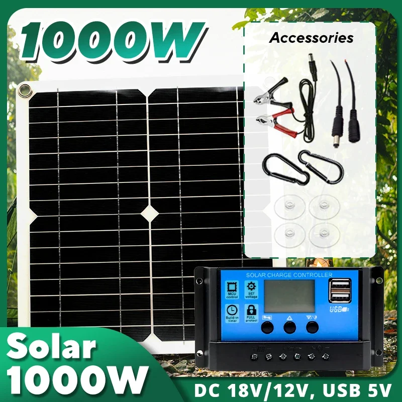 1000W Solar Panel Kit,12V Sola - Outdoor Power Supply 12V 评论和价格