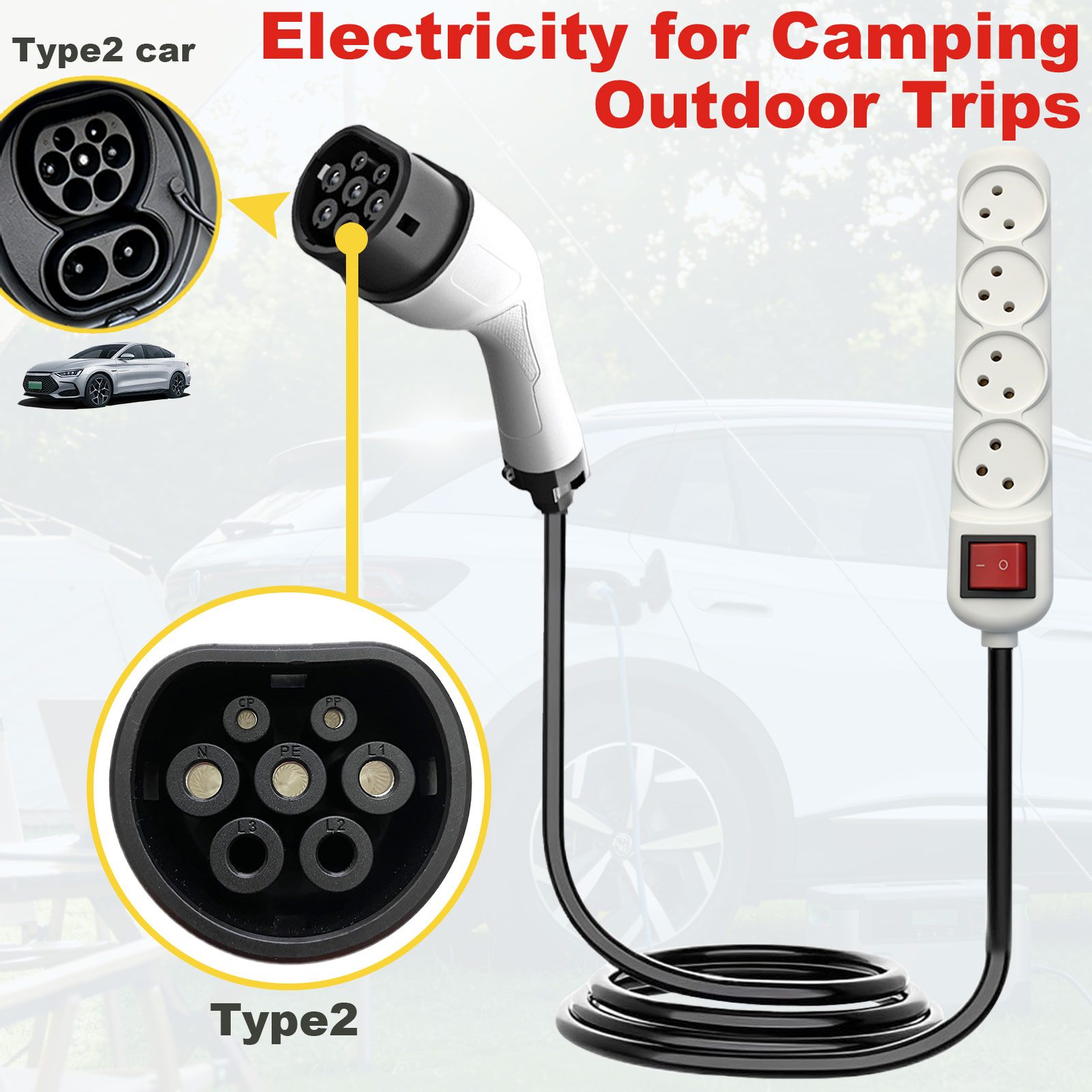 Type2 V2L Discharge Adapter Is - Outdoor Power Hub 评论和价格