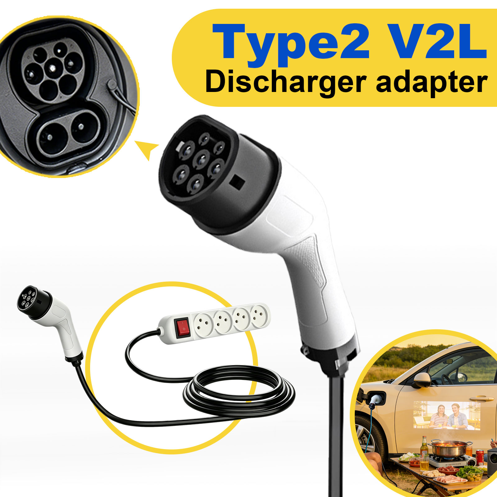 Type2 V2L Discharge Adapter Is - Outdoor Power Hub 评论和价格