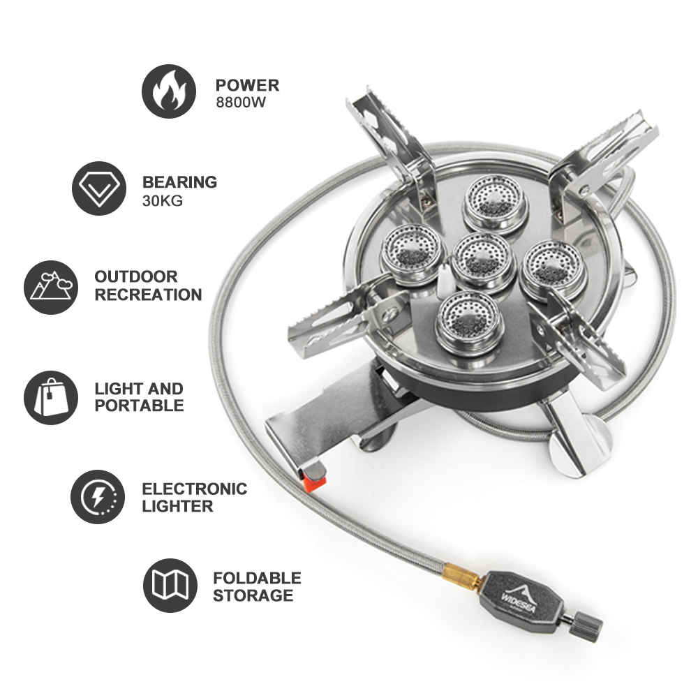 Widesea Camping 5in1 Gas Stove - Outdoor Power Equipment Brands 评论和价格
