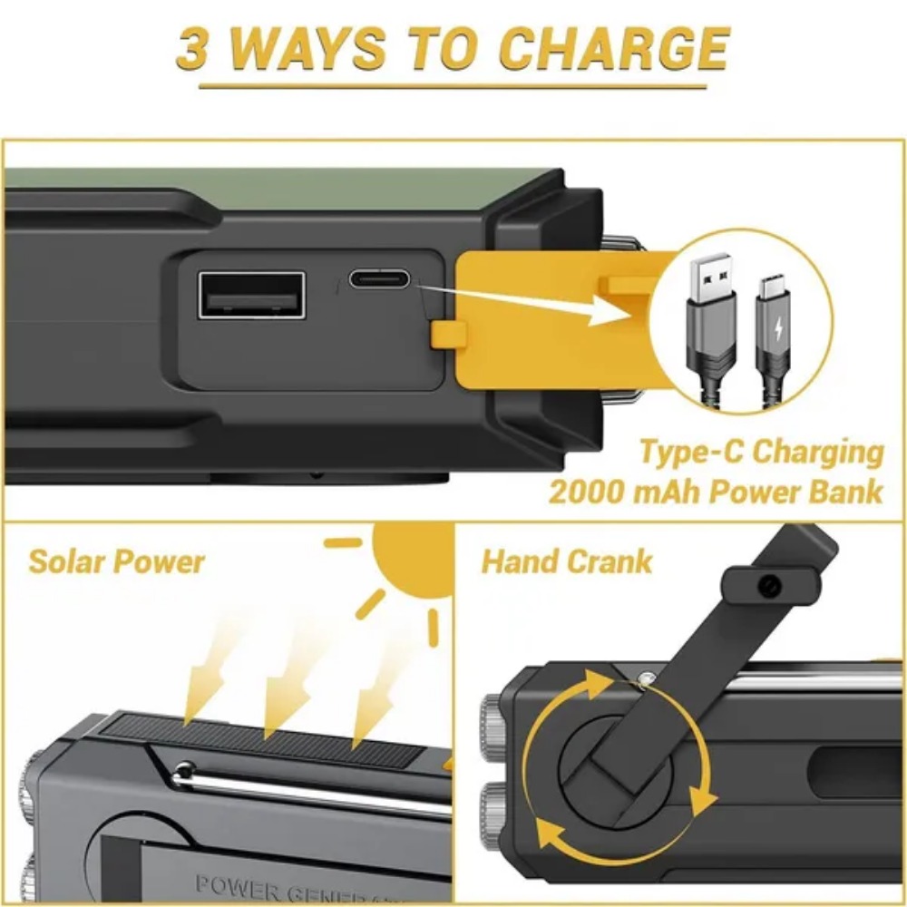 Emergency Solar Hand Crank NOA - Outdoor Power Equipment Brands 评论和价格